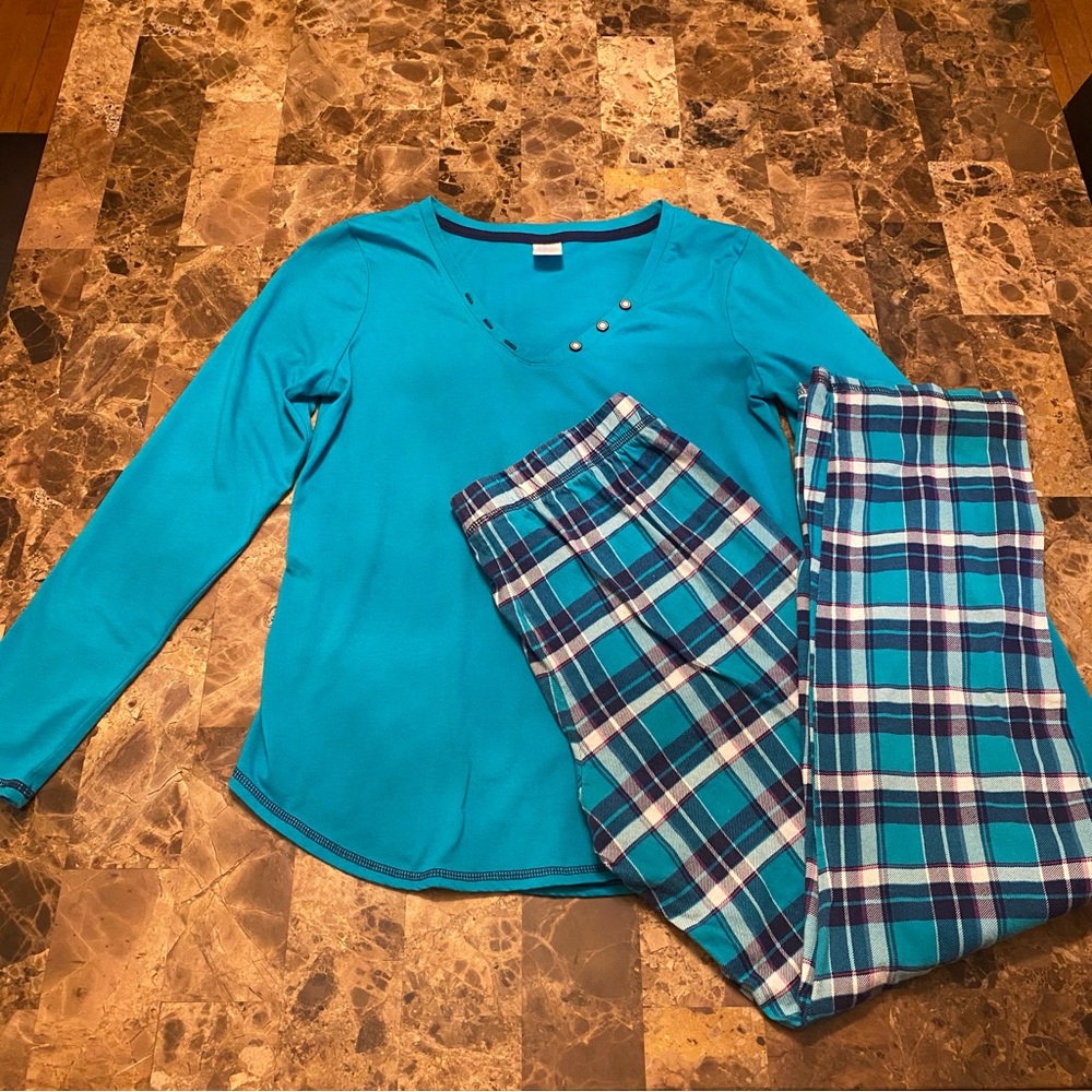 Sleep Chic blue flannel pj set size S